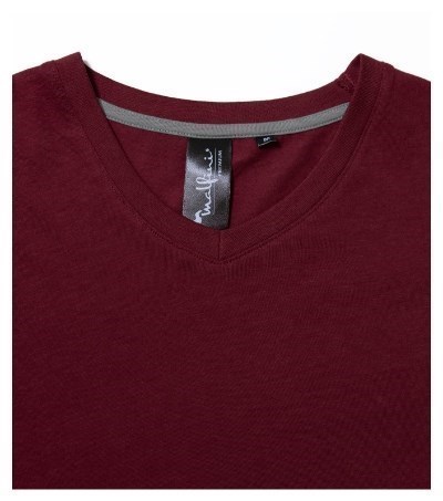 T-shirt heren Action V-neck licht anthracite
