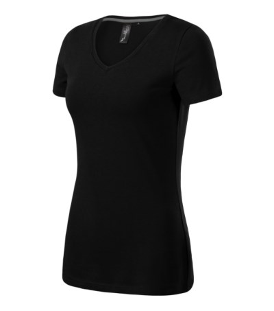 T-shirt dames Action V-neck Zwart