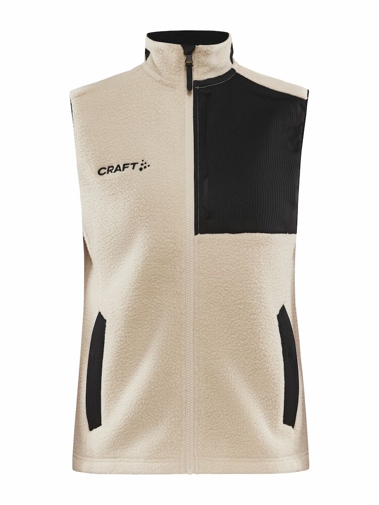 Craft - ADV Explore Pile Fleece Vest W Ecru-Black S