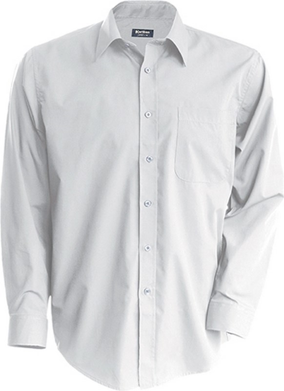 Kariban Heren non-iron overhemd lange mouwen