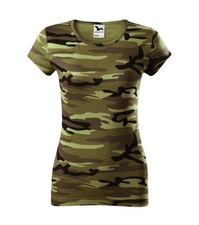T-shirt dames Camo Pure camouflage groen