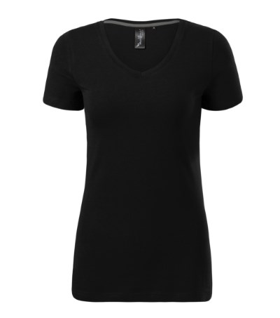 T-shirt dames Action V-neck Zwart