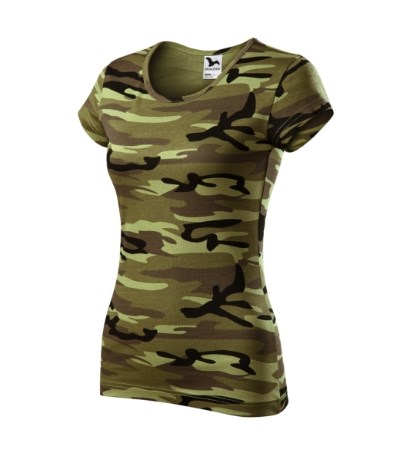 T-shirt dames Camo Pure camouflage groen
