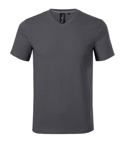 T-shirt heren Action V-neck licht anthracite